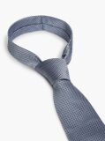 Blue Cravata New York Label Din Matase Pura Si Imprimeu Micro  Barbati