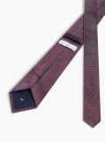 Rosu Cravata New York Label Din Matase Pura Si Imprimeu Micro  Barbati