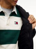 Black Logo Patch Down Hooded Puffer Jacket  Men