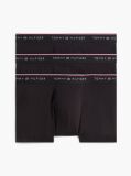 Negru 3-Pack Boxeri Cu Logo Pe Talie  Barbati