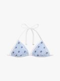 Multi Top Bikini Triunghiular Cu Broderie Logo Seersucker  Femei