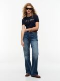 Blue Tricou Regular Cu Guler Crew  Femei
