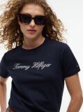 Blue Tricou Regular Cu Guler Crew  Femei