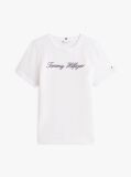 Alb Tricou Regular Cu Guler Crew  Femei