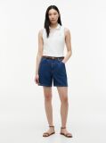 Alb 1985 Tricou Polo Fara Maneci Pique Cu Croiala Slim  Femei