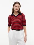 Multi Pointelle Relaxed Short Sleeve Polo Jumper  Women