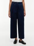 Blue Pantaloni Chino Cu Croiala Barrel Spalati  Femei