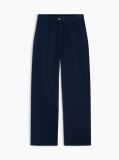 Blue Pantaloni Chino Cu Croiala Barrel Spalati  Femei