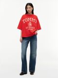 Red Crest Relaxed Oversized T-Shirt  Women