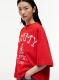 Red Crest Relaxed Oversized T-Shirt  Women