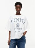 White Crest Relaxed Oversized T-Shirt  Women