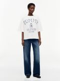 White Crest Relaxed Oversized T-Shirt  Women