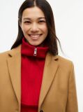 Brown Manteco Wool Blend Slim Single Breasted Coat  Women