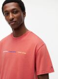 Rosu T-Shirt Cu Logo Repetat  Barbati