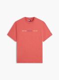 Rosu T-Shirt Cu Logo Repetat  Barbati