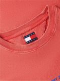 Rosu T-Shirt Cu Logo Repetat  Barbati