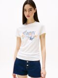 Bej Tricou Butterfly Cu Croiala Slim  Femei