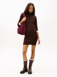 Maro Rochie Pulover Slim Midi Cu Guler Inalt  Femei