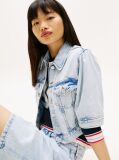 Denim Jacheta Cropped Din Denim  Femei