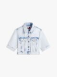 Denim Jacheta Cropped Din Denim  Femei