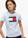 Blue T-Shirt Tonal Cu Steag Tommy  Femei
