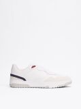 Alb Pantofi Sport De Baschet Din Piele Cu Textura Mixta  Barbati