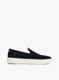 Blue Mocasini Slip-On Din Piele Intoarsa Cu Semnatura Brandului  Barbati