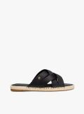 Negru Espadrile Din Satin  Femei