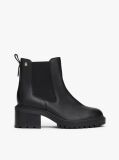Negru Cizme Chelsea Din Piele Cu Talpa Cleat  Femei