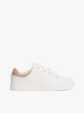 Beige Leather Cupsole Trainers  Women