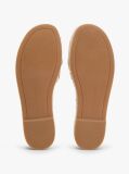Bej Mules Espadrille Din Panza Cu Monograma TH Si Dungi  Femei