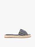 Blue Mules Espadrille Din Panza Cu Monograma TH Si Dungi  Femei