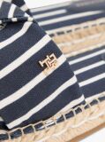 Blue Mules Espadrille Din Panza Cu Monograma TH Si Dungi  Femei