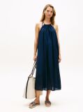 Blue Mules Espadrille Din Panza Cu Monograma TH Si Dungi  Femei