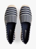 Blue Espadrile Cu Platforma Din Panza Cu Dungi Si Monograma TH  Femei