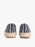 Blue Espadrile Cu Platforma Din Panza Cu Dungi Si Monograma TH  Femei