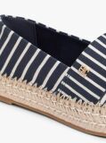 Blue Espadrile Cu Platforma Din Panza Cu Dungi Si Monograma TH  Femei
