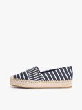 Blue Espadrile Cu Platforma Din Panza Cu Dungi Si Monograma TH  Femei