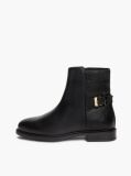 Negru Botine Din Piele Cu Monograma TH  Femei