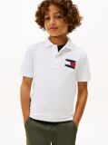 Alb Tommy Flag Polo Cu Maneca Scurta  Baieti