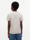 Bej Appliqué T-Shirt Cu Logo  Baieti