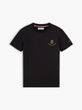 Negru Appliqué T-Shirt Cu Logo  Baieti