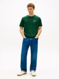 Verde Tricou Cu Guler Rotund Si Broderie Cu Logo Tonal  Barbati
