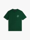 Verde Tricou Cu Guler Rotund Si Broderie Cu Logo Tonal  Barbati