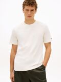Bej Tricou Cu Guler Rotund Si Broderie Cu Logo Tonal  Barbati