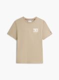 Bej Tricou Cu Guler Rotund Si Imprimeu Cu Logo  Barbati