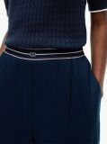 Blue Pantaloni Drepti Din In Pur  Femei