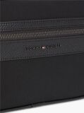 Negru Geanta Reporter Crossbody Cu Logo Din Metal  Barbati