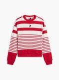 Multi Tommy Badge Hanorac Fara Gluga Cu Croiala Lejera Si Dungi  Femei