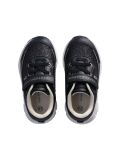 Black Logo Hook And Loop Sneakers  Girls